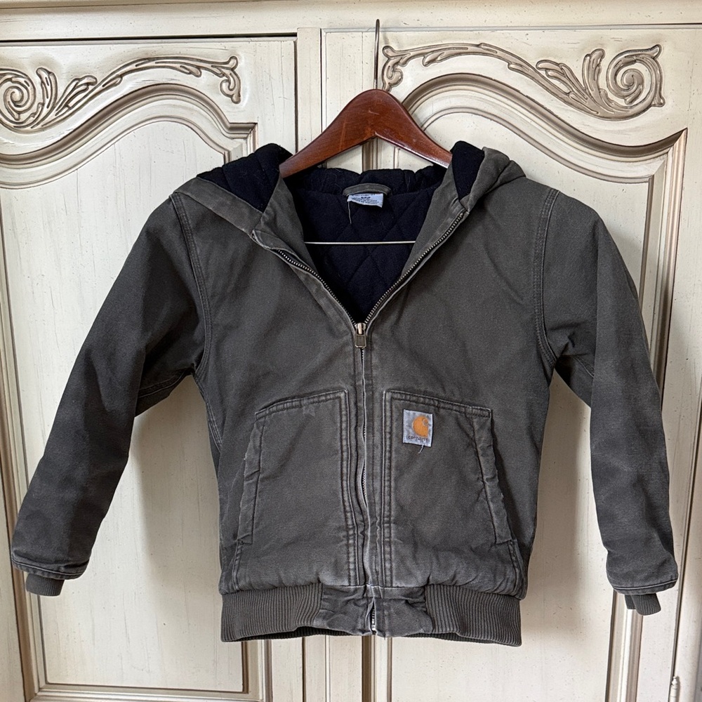 Carhartt Dark Green Hooded Jacket 7/8